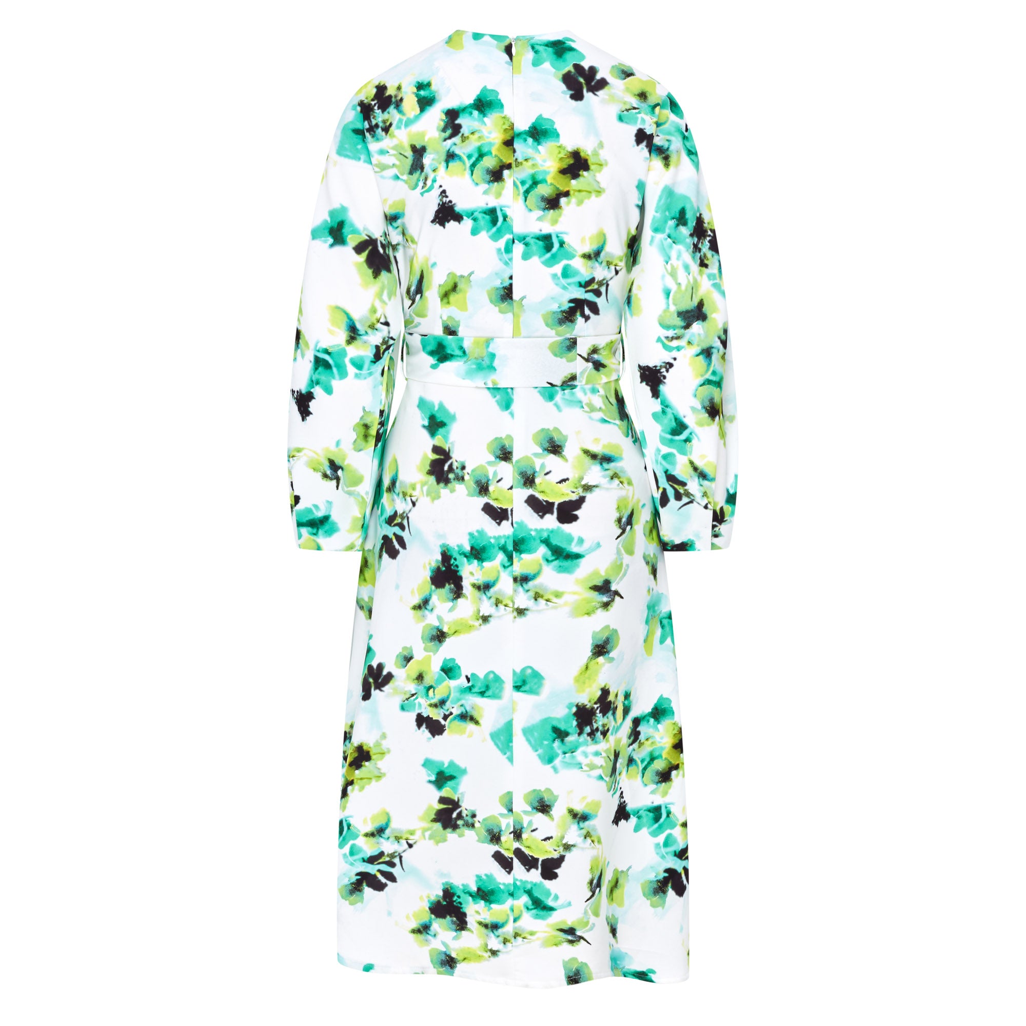 Maeve Batwing Printed Dress - Green Floral