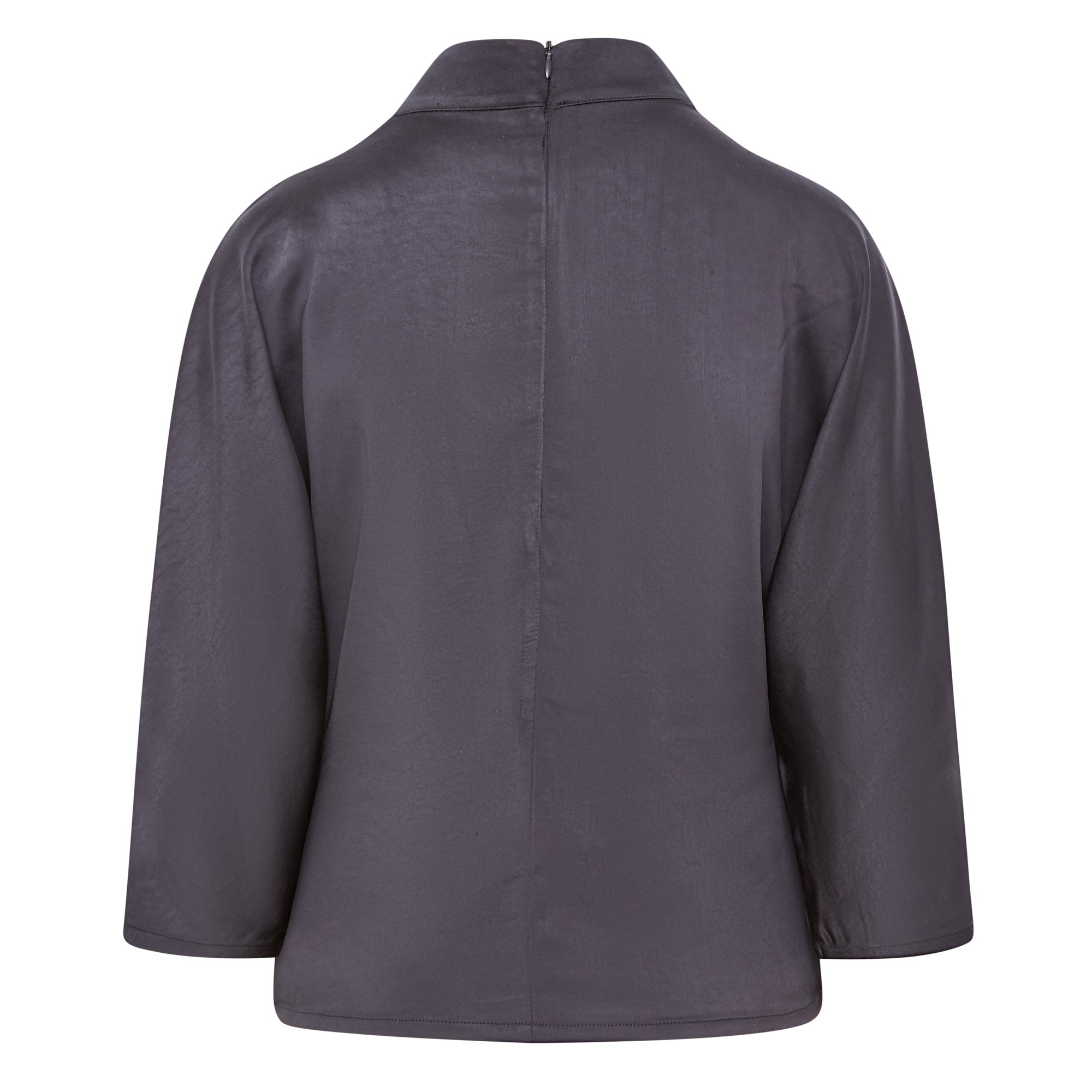 Celeste Cowl Satin Top - Black