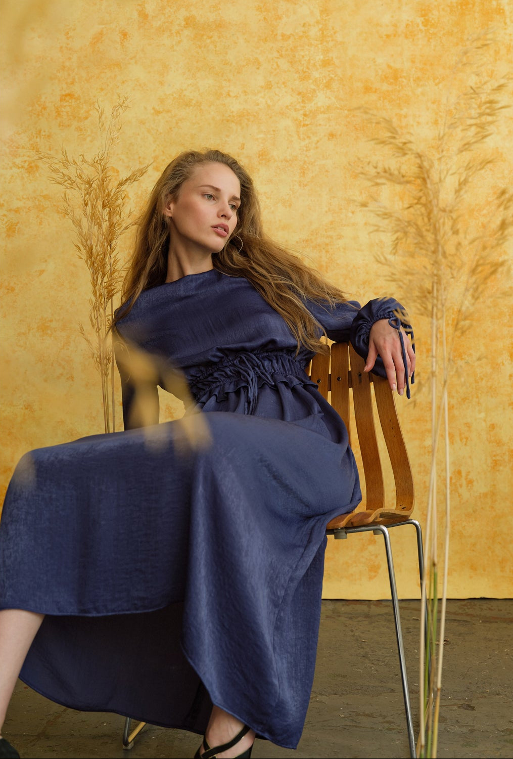 Dahlia Long Dress - Midnight Blue