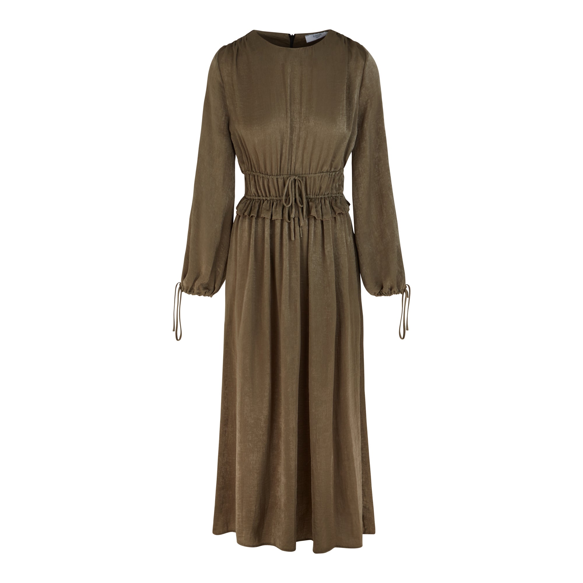 Dahlia Long Dress - Khaki Green