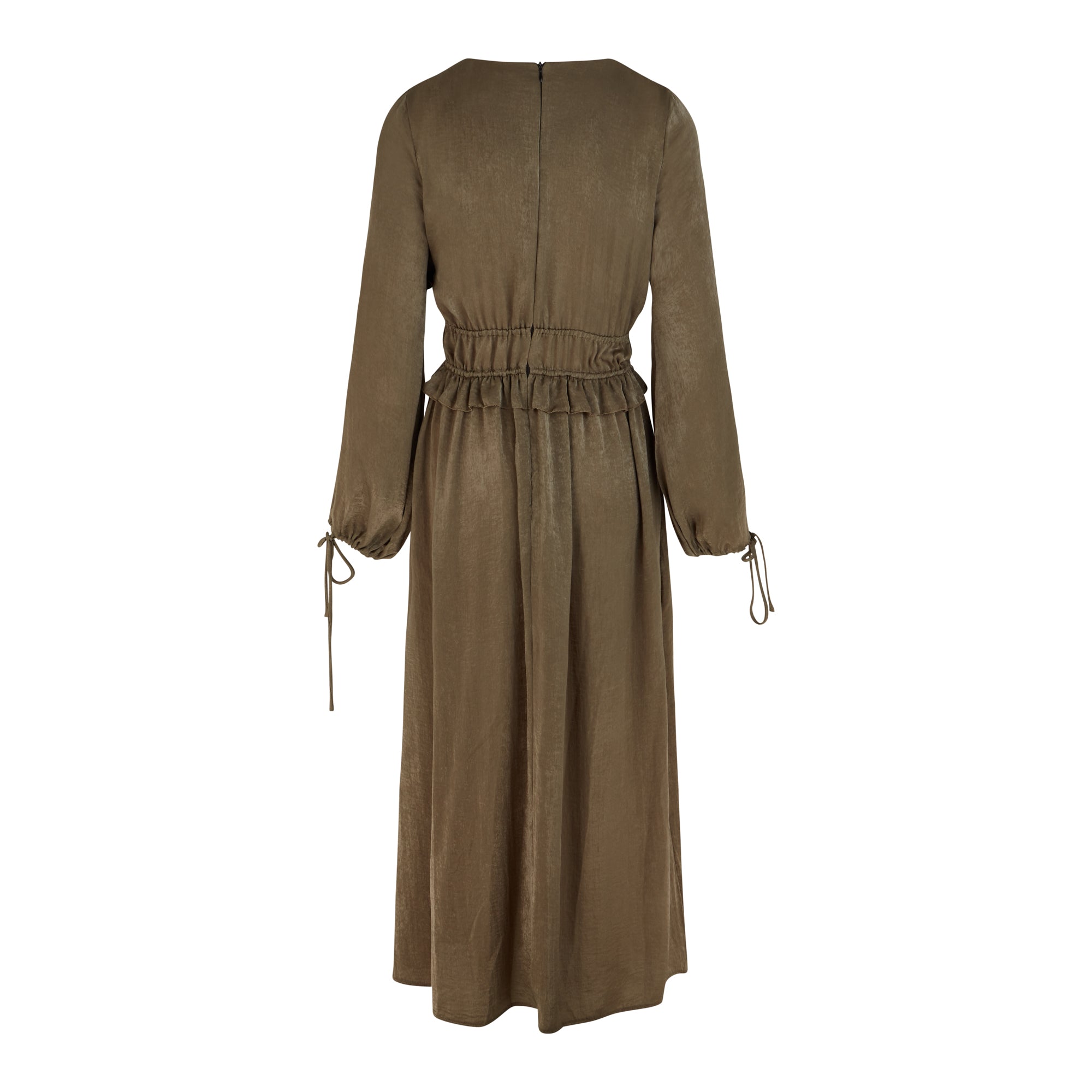 Dahlia Long Dress - Khaki Green