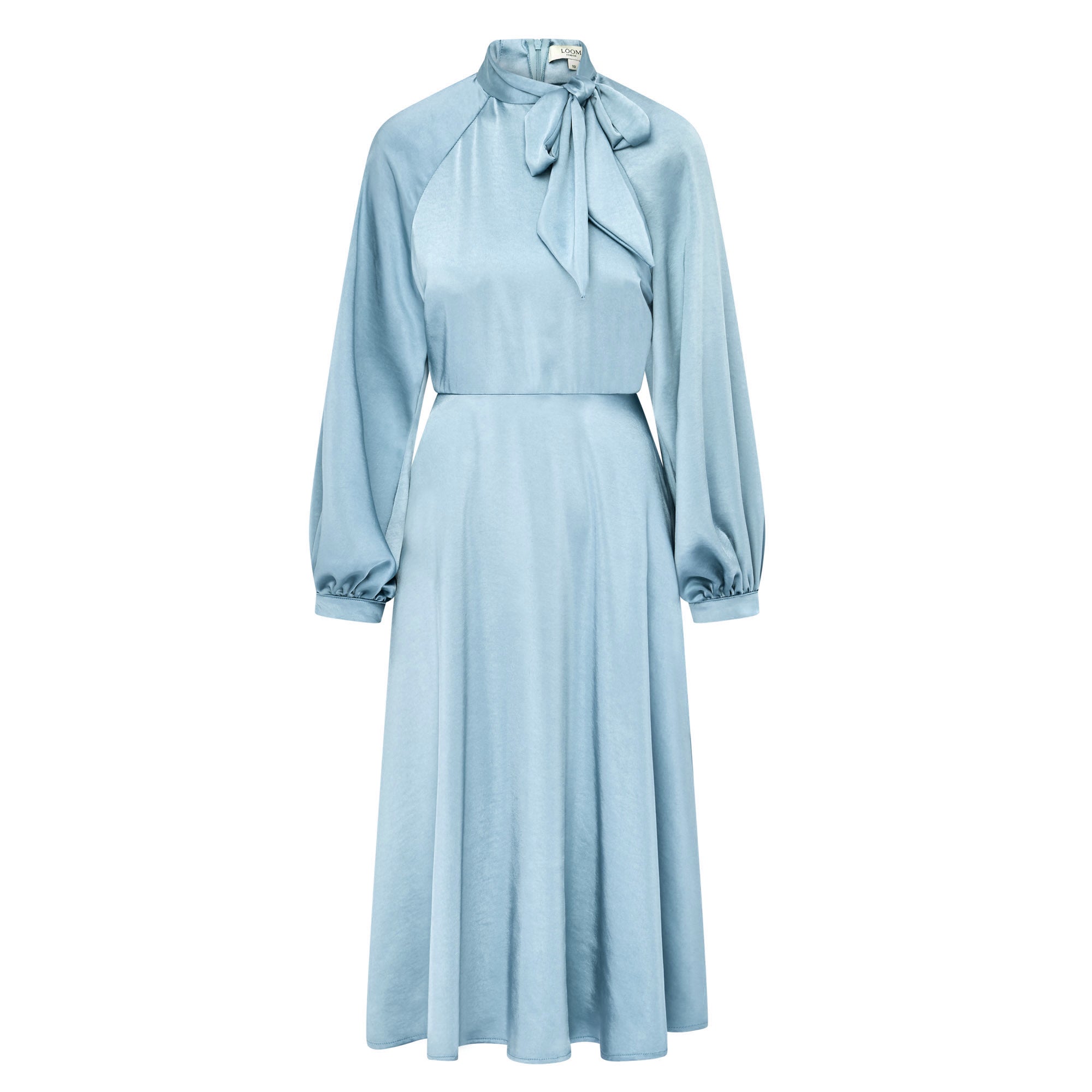 Iris Pussy Bow Dress - Light Blue