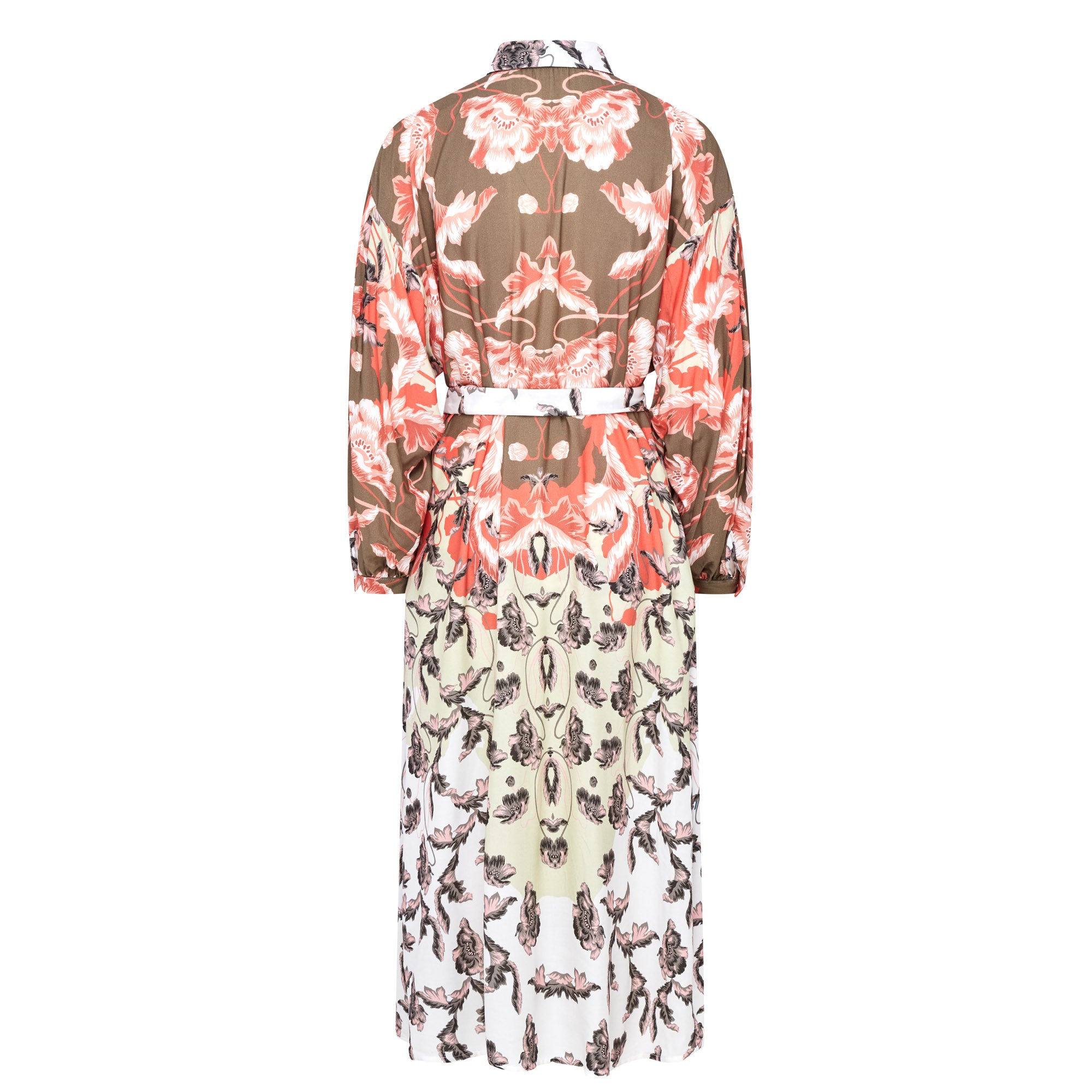 Giselle High Low Hem Shirt Dress - Multi Print