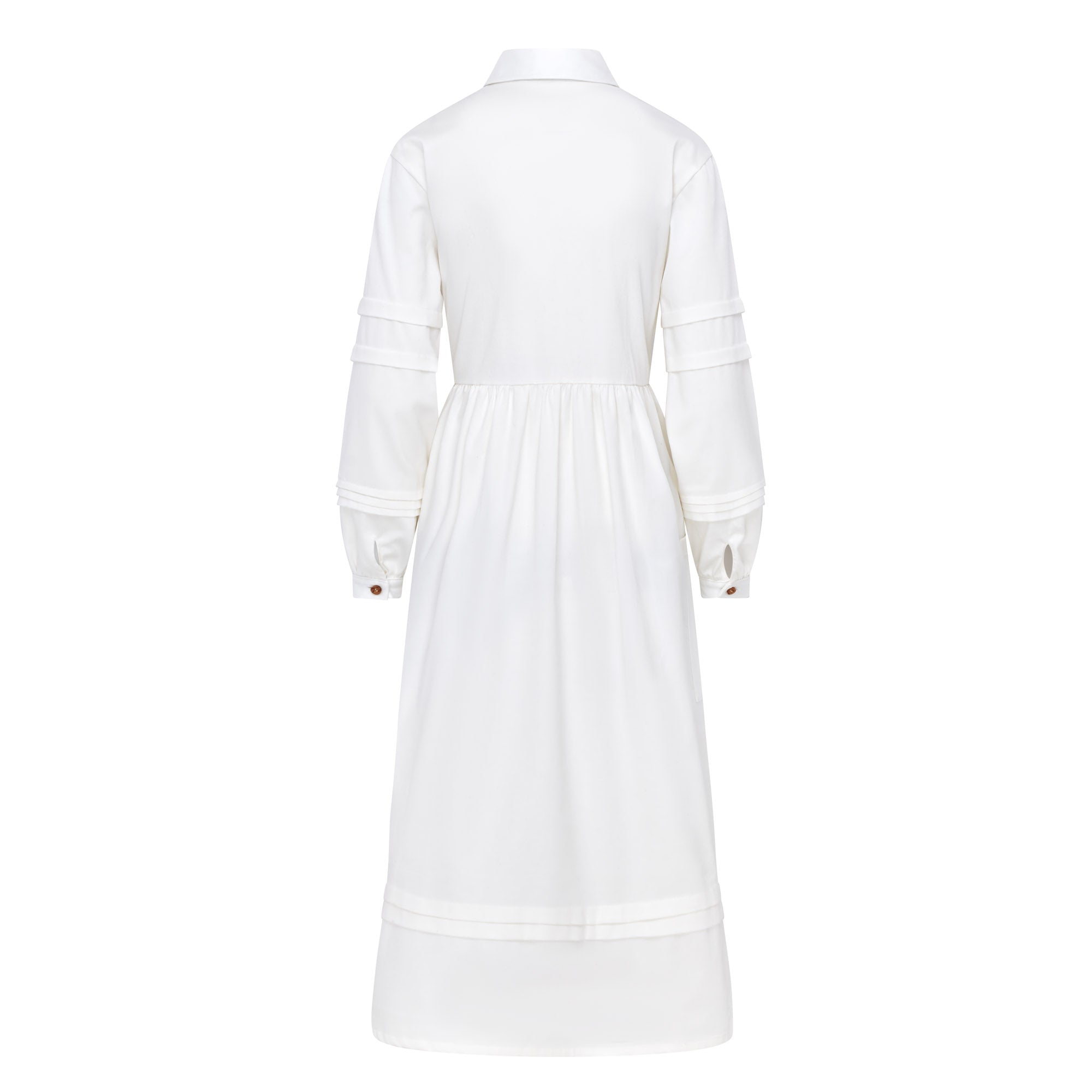 Isla Pleat Detail Dress - White