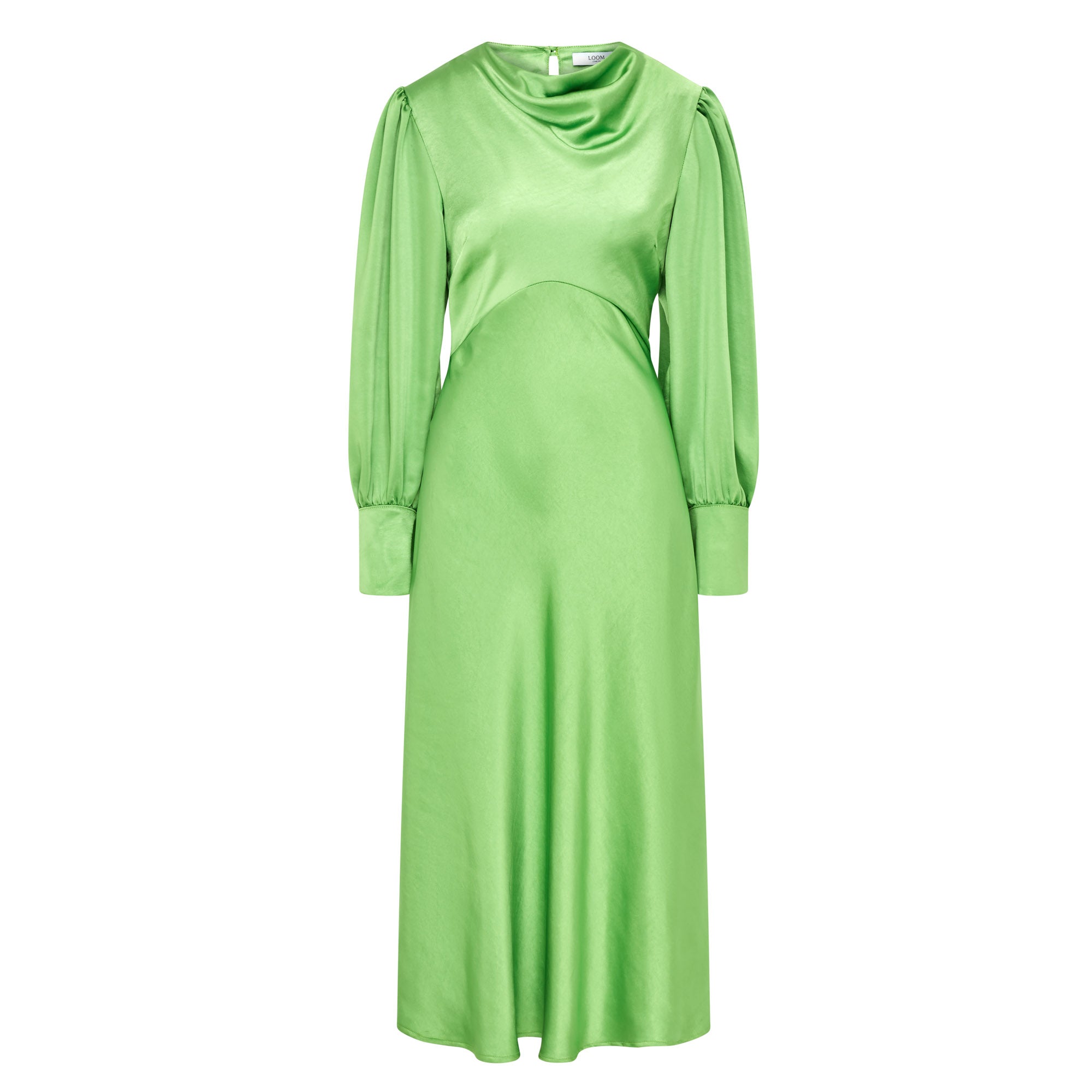 Sadie Cowl Neck Midi Dress - Green