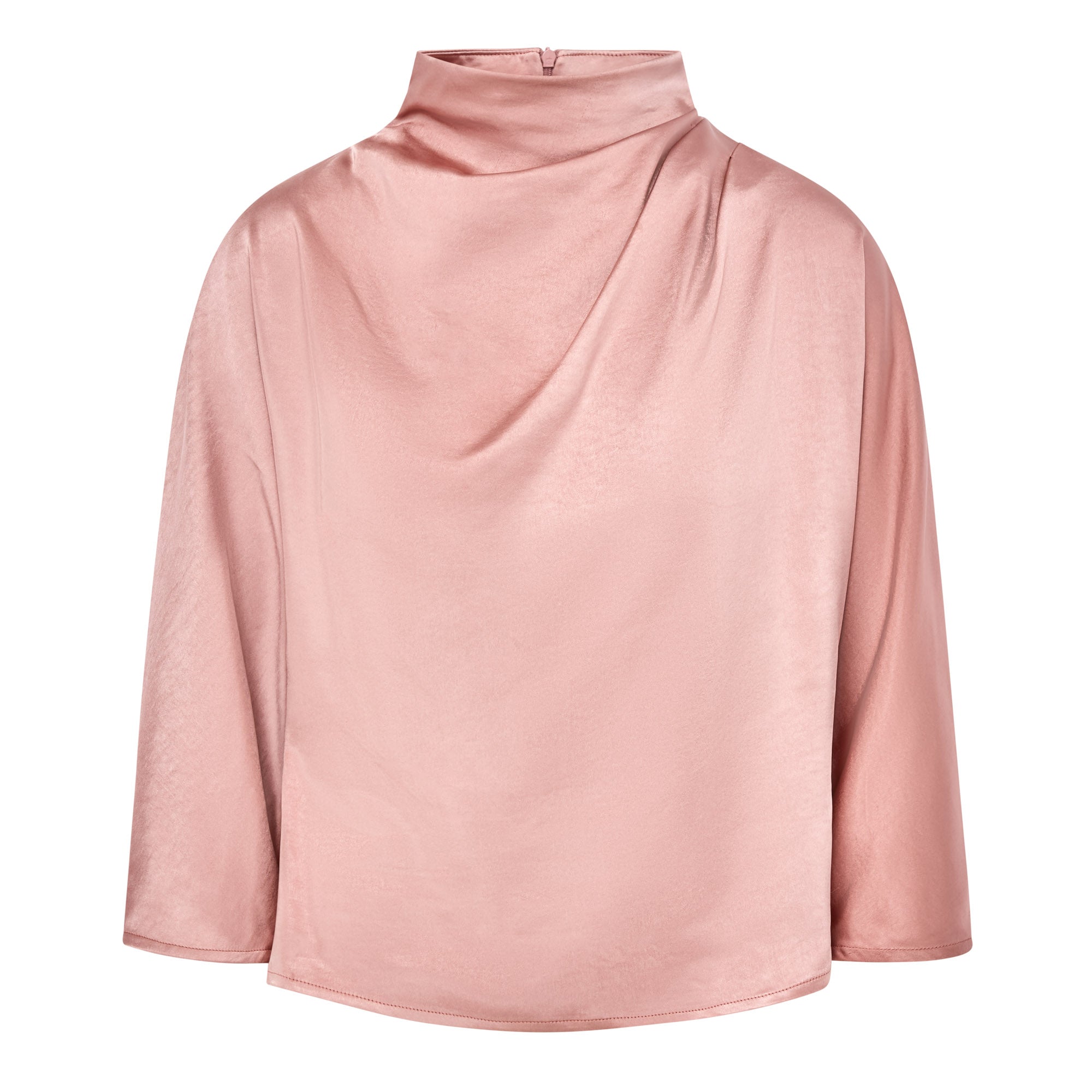 Celeste Cowl Satin Top - Blush