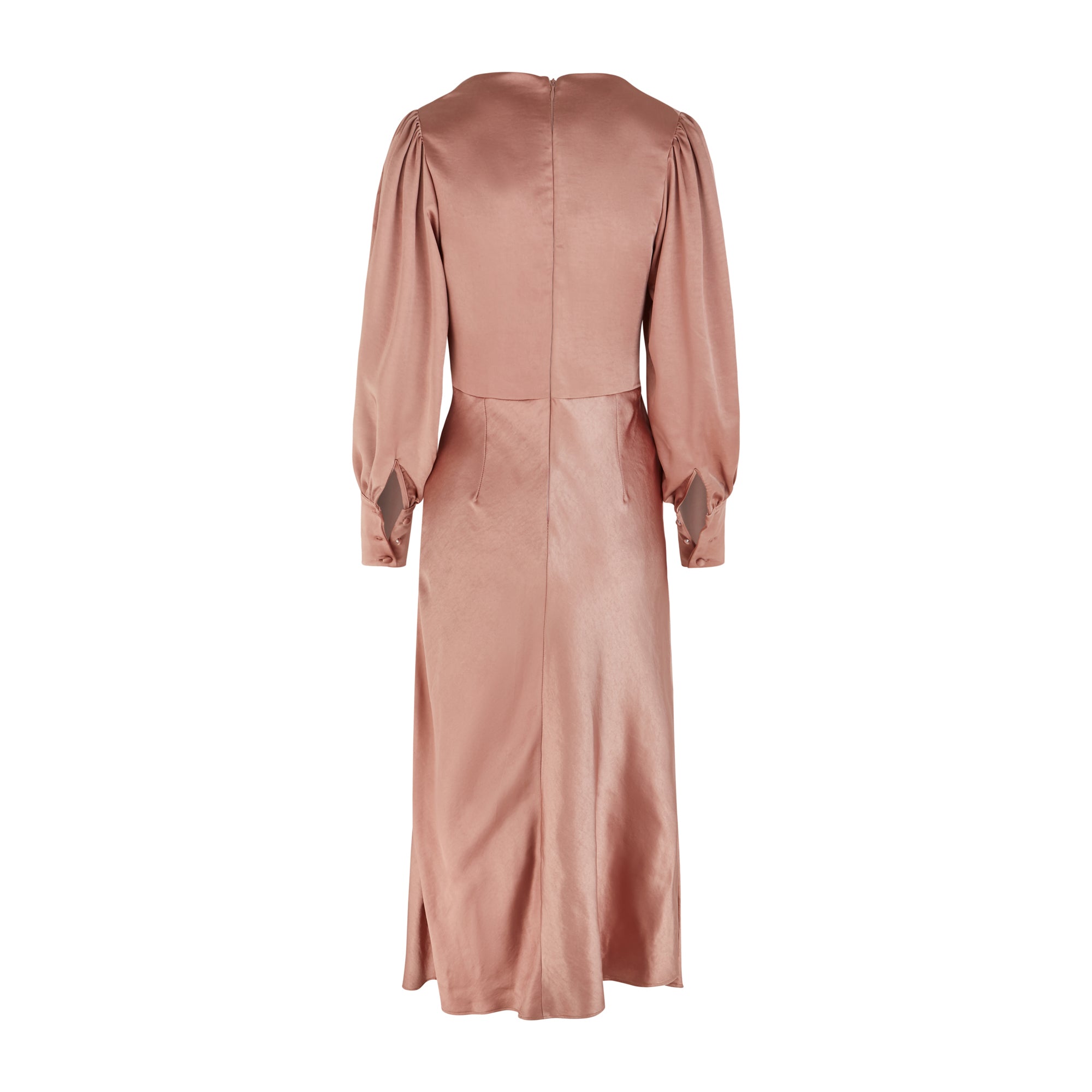Sadie Cowl Neck Midi Dress - Blush