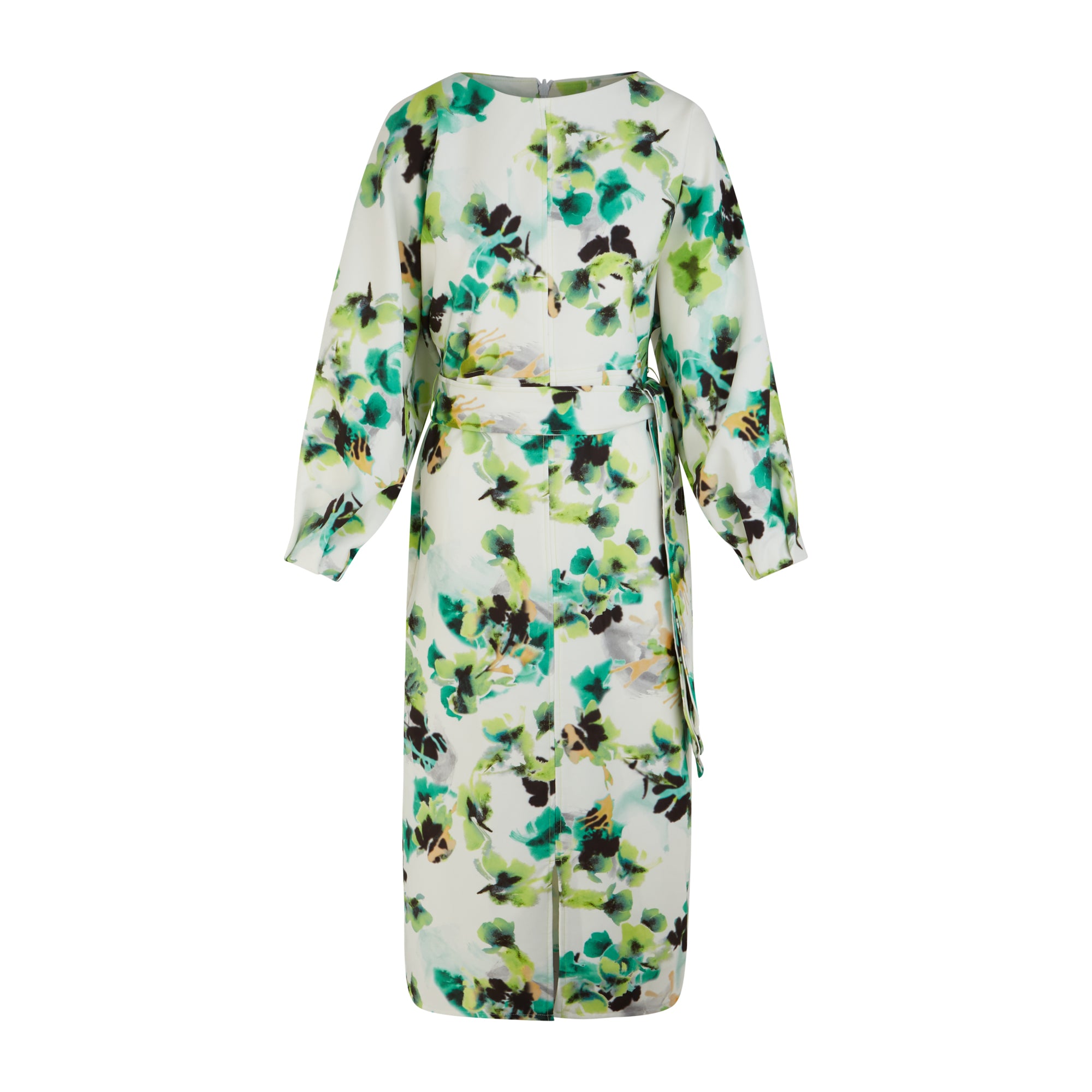 Maeve Floral Midi Dress - Green
